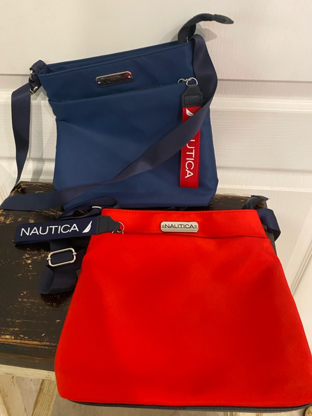 BRAND NEW!!! ⚓️ Nautica Navy and Red Nylon Crossbody Pair